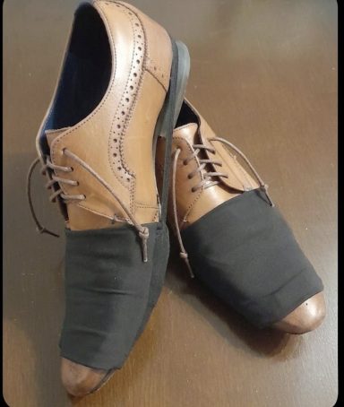 Men's Black Dancing Gliders Shoe Cover Flat Style